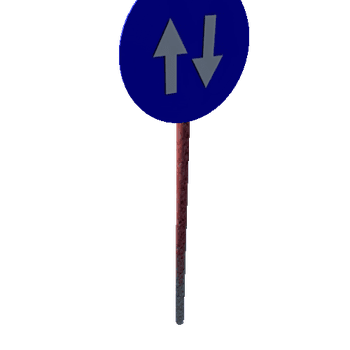 Two way traffic blue